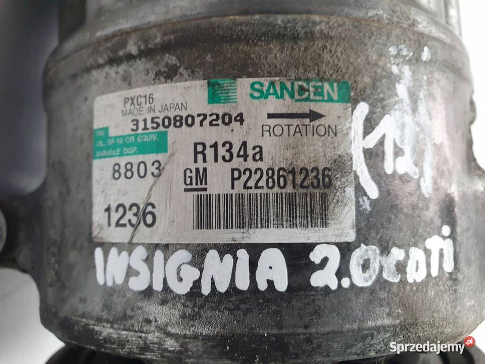 SPRĘŻARKA KLIMATYZACJI KOMPRESOR Opel Insignia Chełm