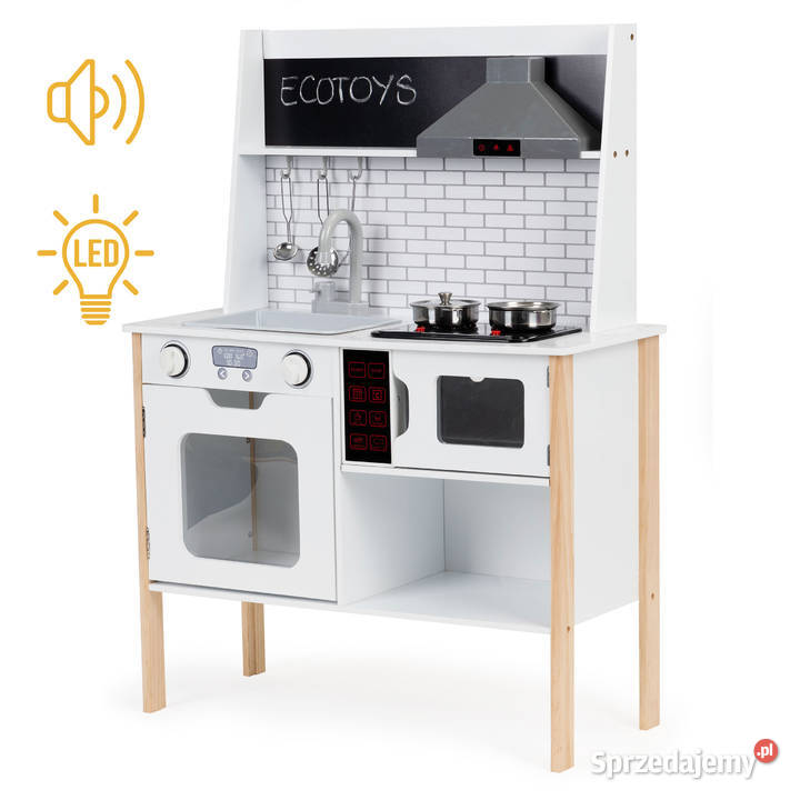 Drewniana kuchnia dzieci dźwięki światełka Zabawki Smogorzów