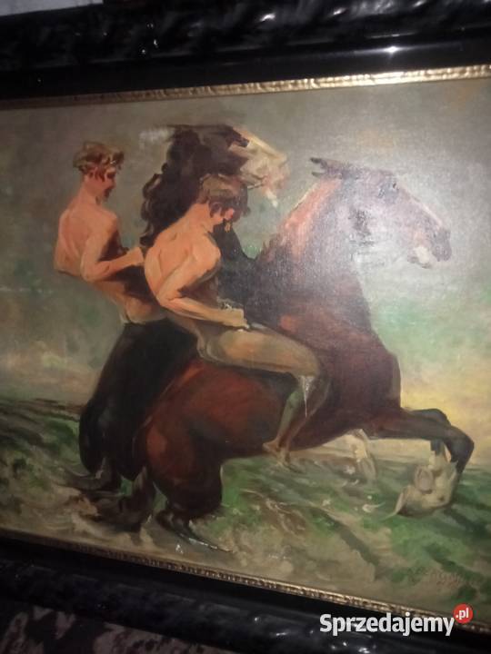 Carl Wilhelm Bergmuller Obraz olejny na płótnie Grójec