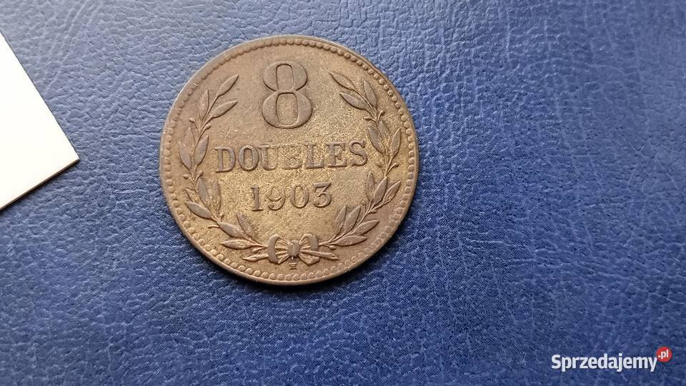 Stare monety 8 doubles 1903 Guernsey podkarpackie Lesko