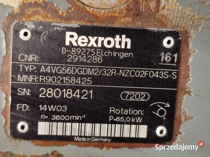 Pompa hydrauliczna Rexroth A10V Hansa APZ 531 H