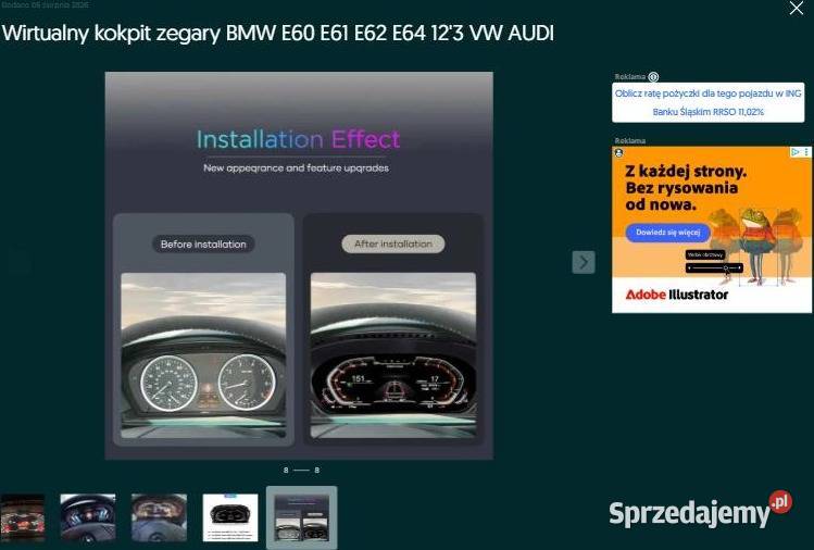 Wirtualny kokpit zegary BMW E60 E61 E62 E64 123 Ożarowice