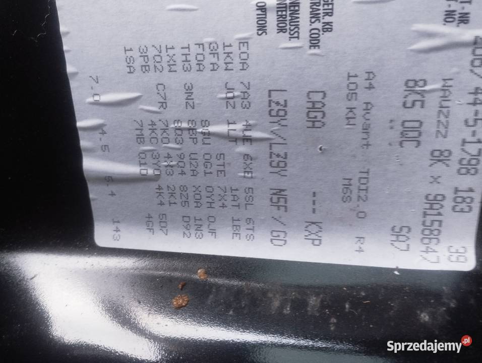 Drzwi prawy przód i tył audi a4 b8 kombi czarne Grodnica