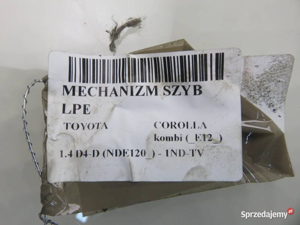 PODNOŚNIK SZYBY LEWY PRZEDNI TOYOTA COROLLA E12 Mechanizmy opuszczania szyb małopolskie