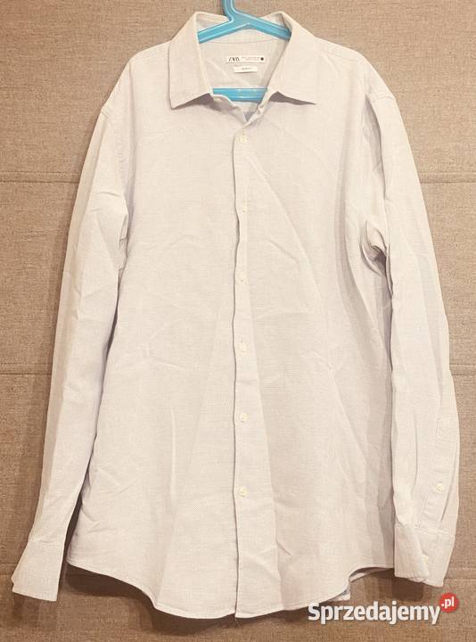 Jasnoniebieska męska koszula z długim rękawem niebieski Żyrardów