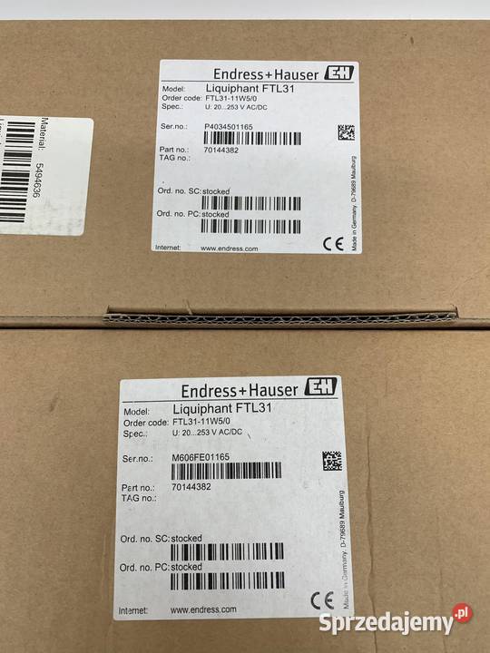 EndressHauser 70144382 Liquiphant FLT3111W50 Pozostałe Warszawa