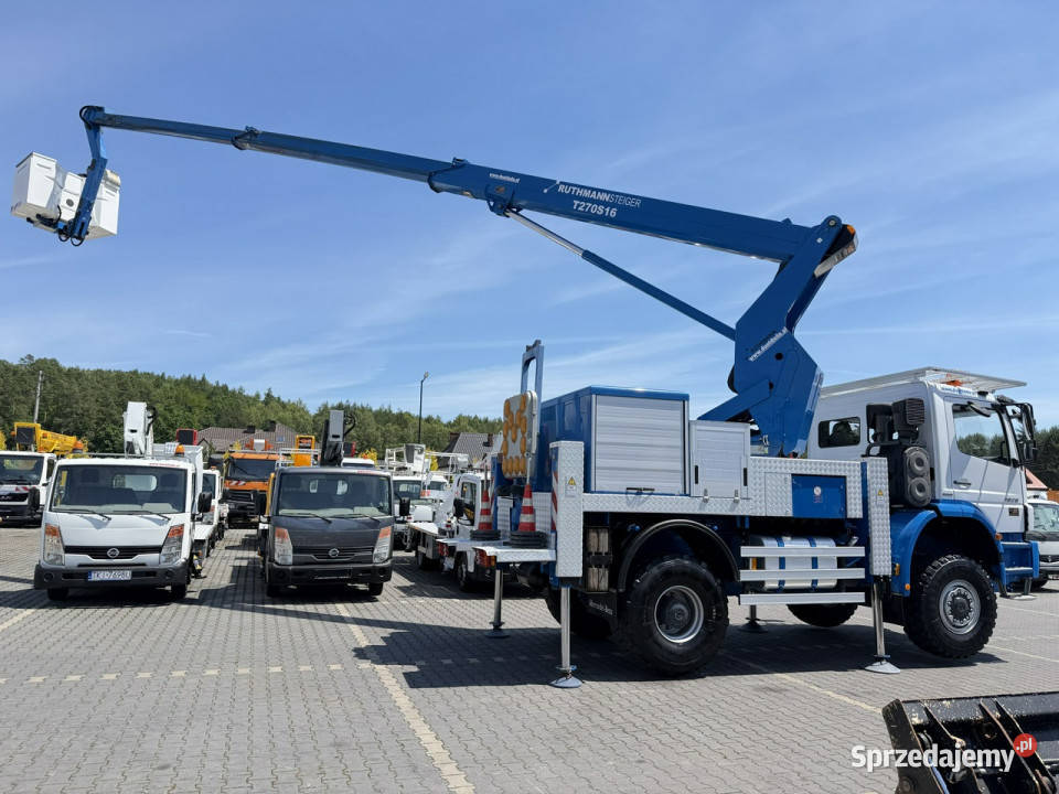 Mercedes AXOR 1829 4x4 Zwyżka RUTHMANN STEIGER pełny VAT Widełki
