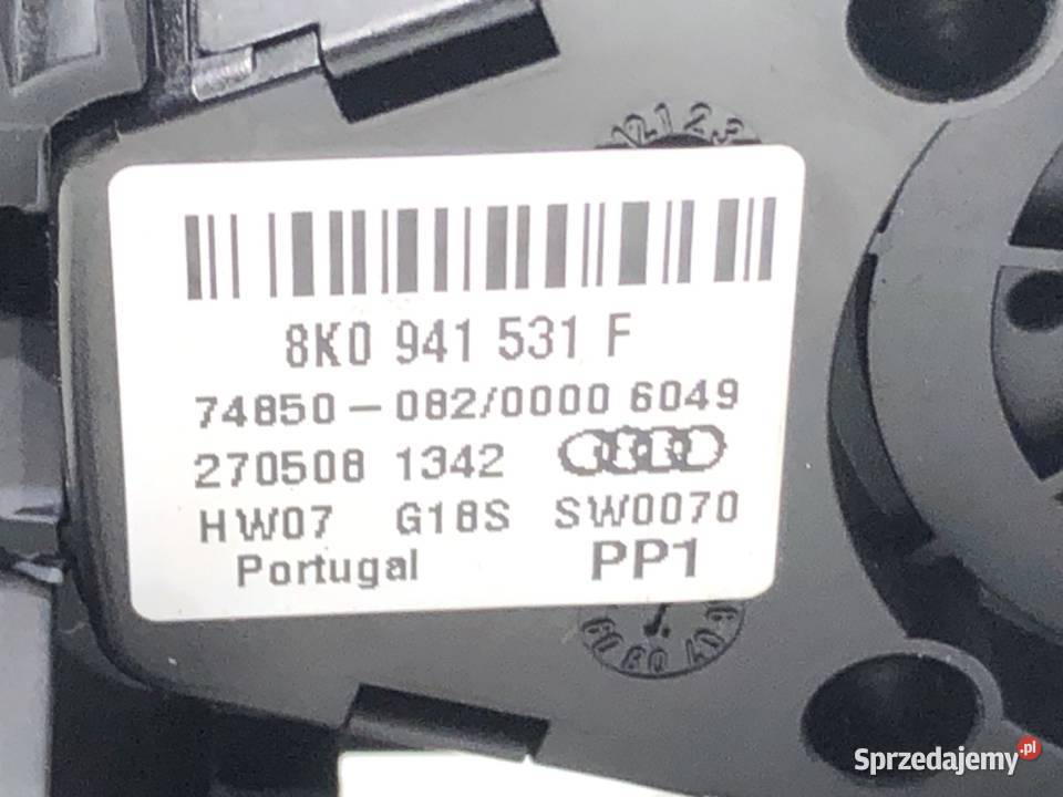 WŁĄCZNIK ŚWIATEŁ AUDI A4 B8 8K0941531F 0715 osobowe
