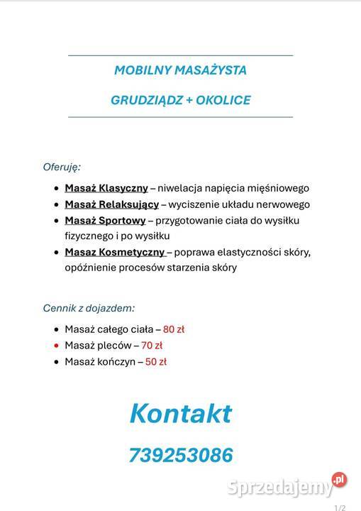Mobilny Masażysta Grudziądz i zdrowie