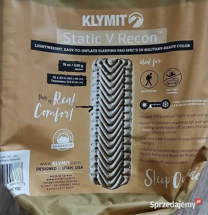 Mata dmuchana turystyczna KLYMIT Static V Recon Lubartów