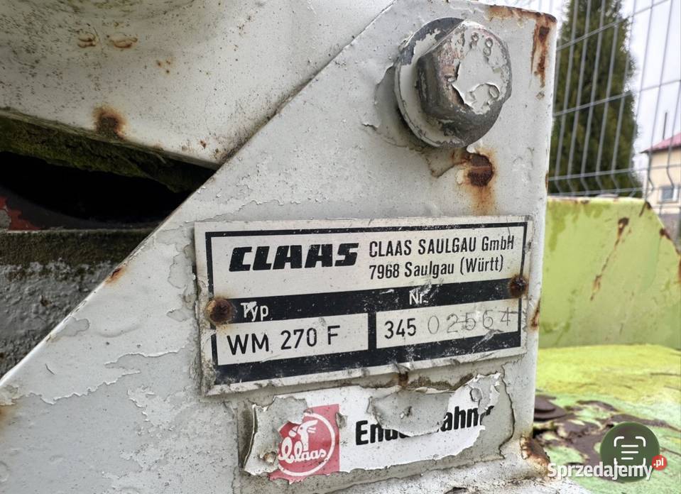 Kosiarka czołowa Claas wm 270 f Łachów