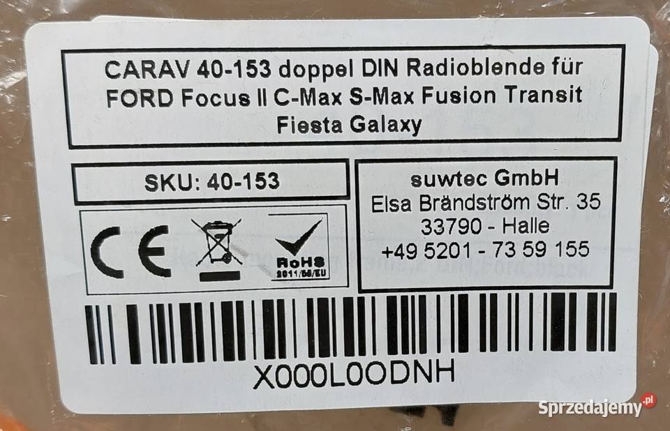 OBUDOWA RAMKA RADIA 2 DIN FORD FOCUS II S C Mielęcin sprzedam
