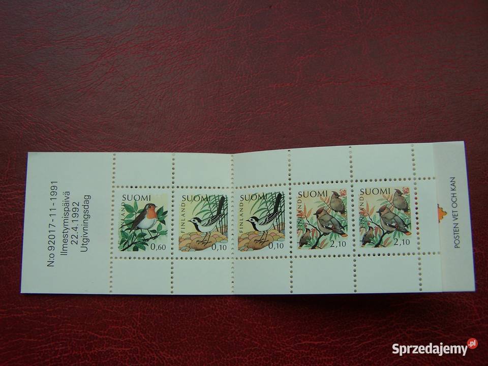 Finlandia 1992 Karnet MNH Fauna Ptaki Tychy