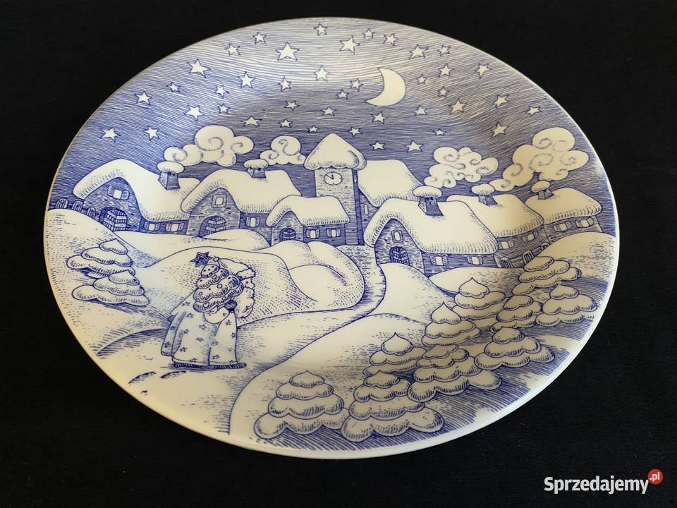 Talerz angielski świąteczny Ironstone Porcelana i szkło Chełm