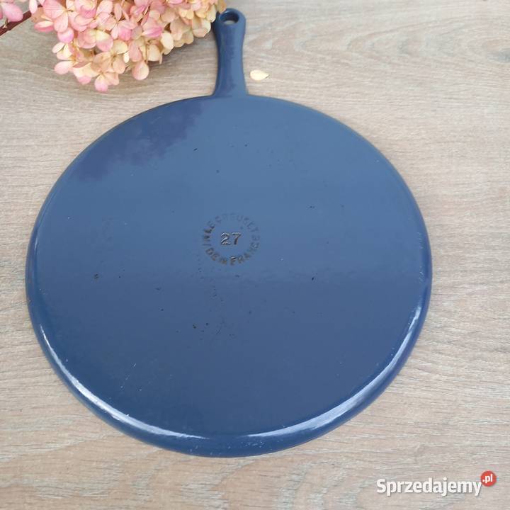 Żeliwna patelnia emaliowana Le Creuset do Patelnie i woki mazowieckie sprzedam