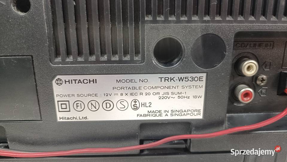 Hitachi TRKW530E Radiomagnetofon przenośny Poznań