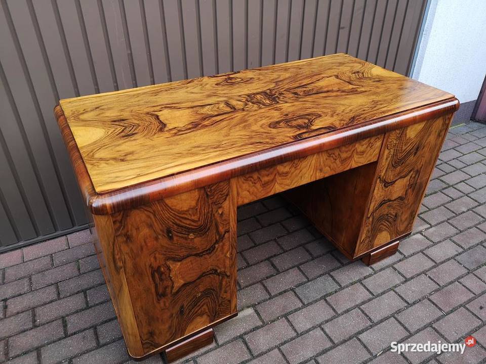 Biurko ARTDECO Orzech Zgrabne Stare Antyk Swarzędz
