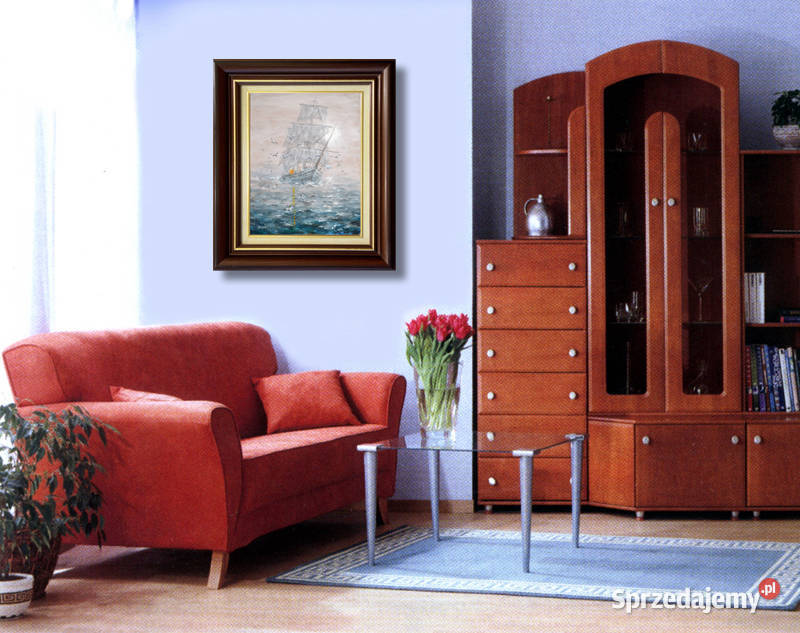 Obraz olejny WE MGLE 50x40 śląskie Gliwice