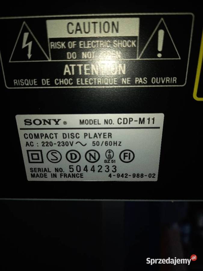 Magnetofon Sony CDP M11 Kórnik