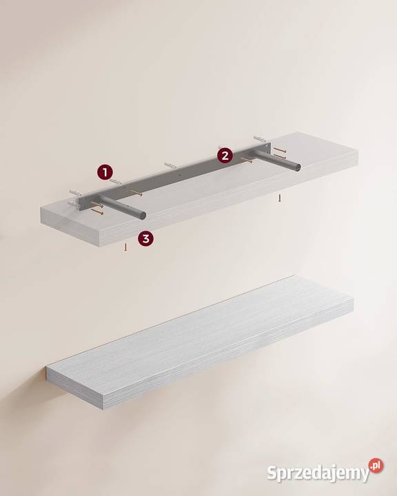 Półka ścienna 20x80x38 biały klon 3.8cm sprzedam