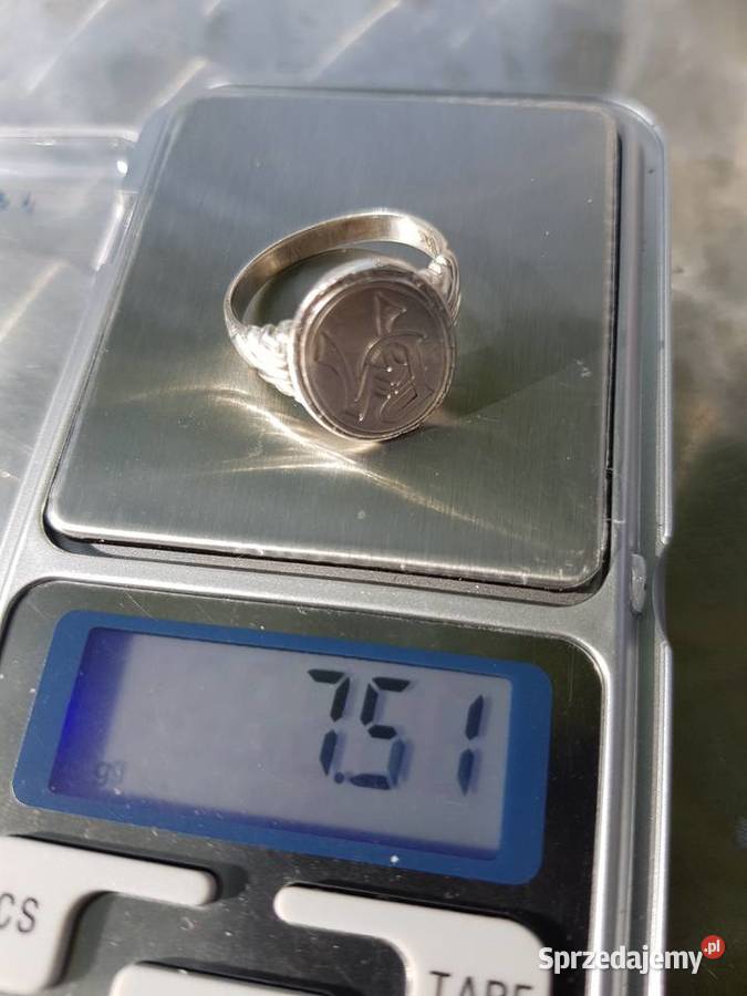 SrebroPiękny sygnet Pani Pana zachodniopomorskie Barlinek