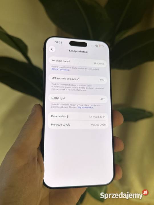 iPhone 16 Pro 256GB 91 Black Titanium Stan Bełchatów sprzedam