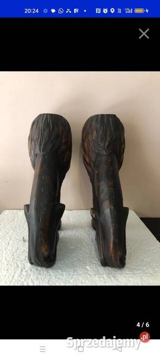 RZEŻBA PARA LWY 1900R śląskie Bielsko-Biała