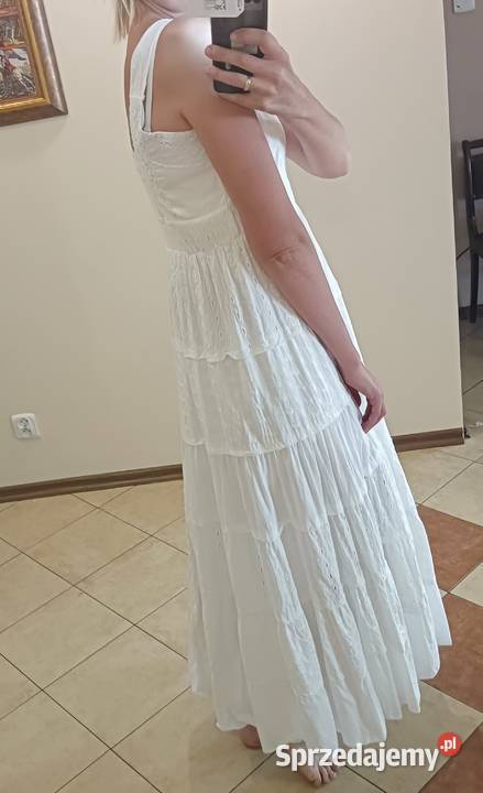 Biała sukienka letnia w stylu Boho Sokółka