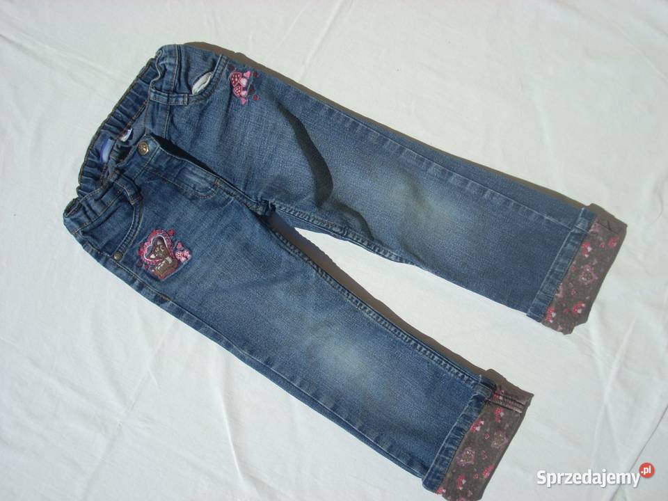 Spodnie Jeansy dziewczynki Grzybki 110 Rozmiar 110 małopolskie