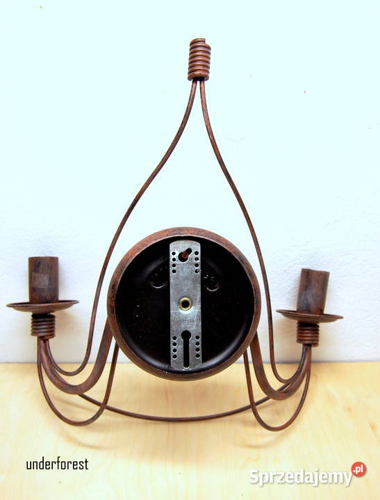 Świecznik naścienny kinkiet podwójny na 2 świece Kinkiety Leszno