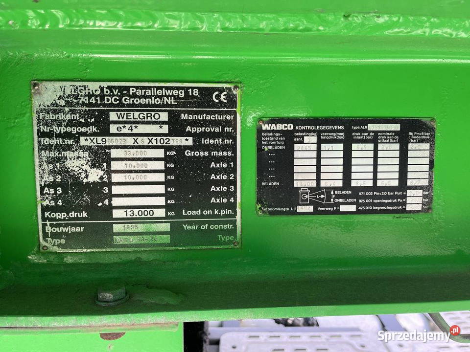 Naczepa do paszy Welgro 24000kg Warszawa sprzedam
