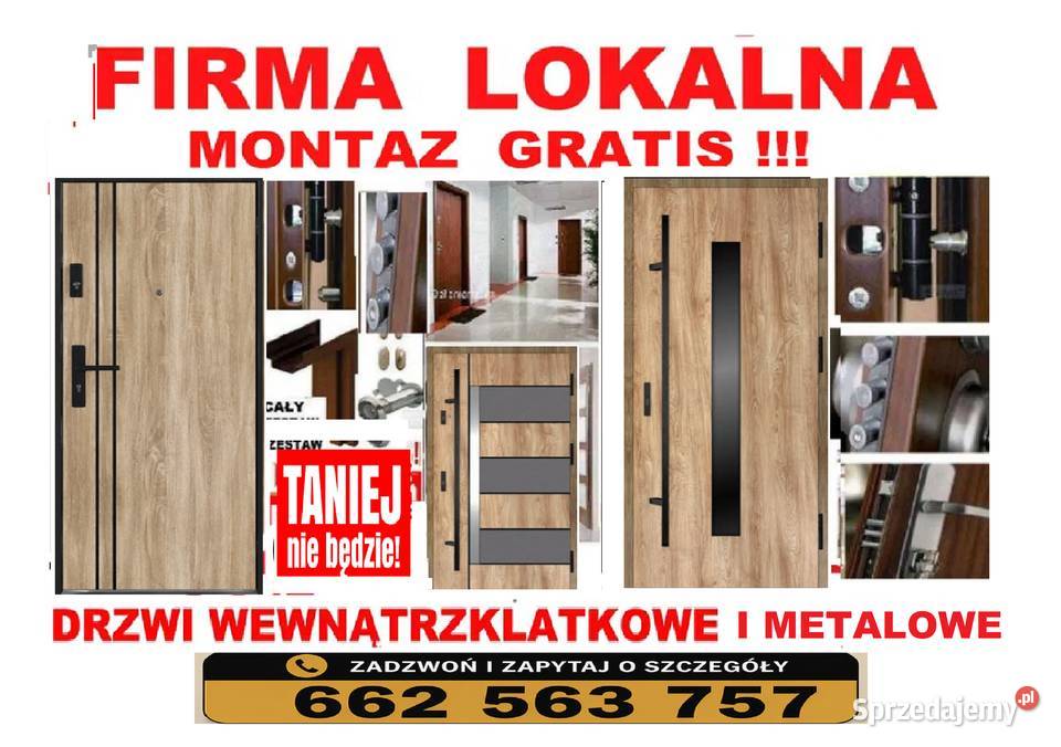 Drzwi wejściowe zewnętrzne z MONTAŻEM