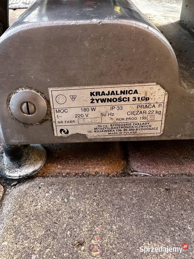 Krajalnica do wędlin sera itp MaGa 310p 180W Gastronomia Gastronomia Stargard