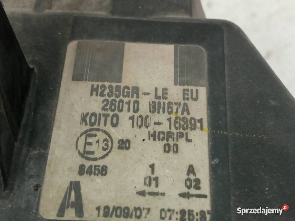 LAMPA PRZÓD PRAWA N16 LIFT FL Nissan Almera II
