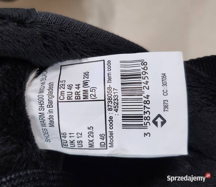 Buty zimowe Quechua SH500 rozmiar 46 Trekkingowe mazowieckie Warszawa