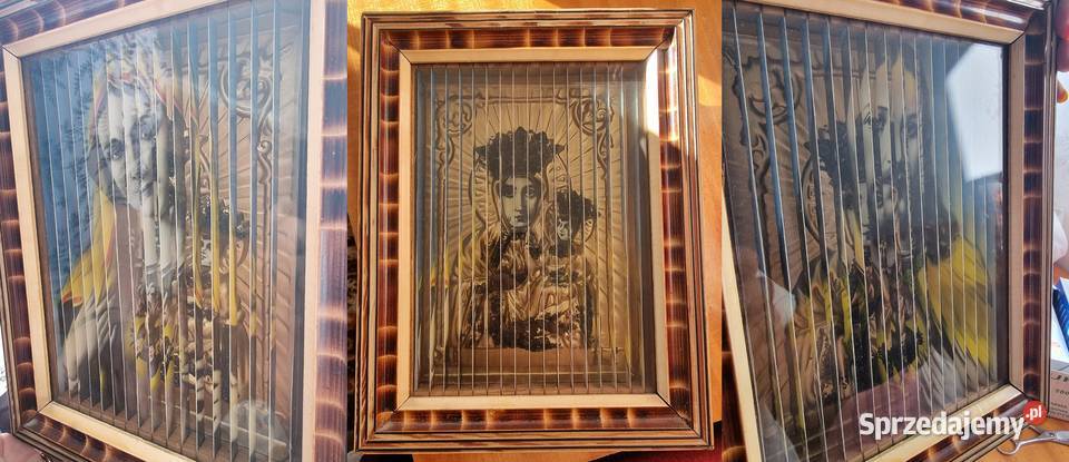 Stary TRÓJWYMIAROWY Obrazek Święty 3D Sosnowiec