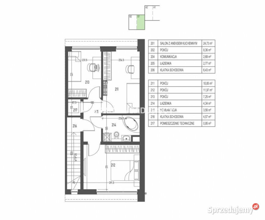 Dom szeregowy do sprzedania Kraków 88m2 sprzedam