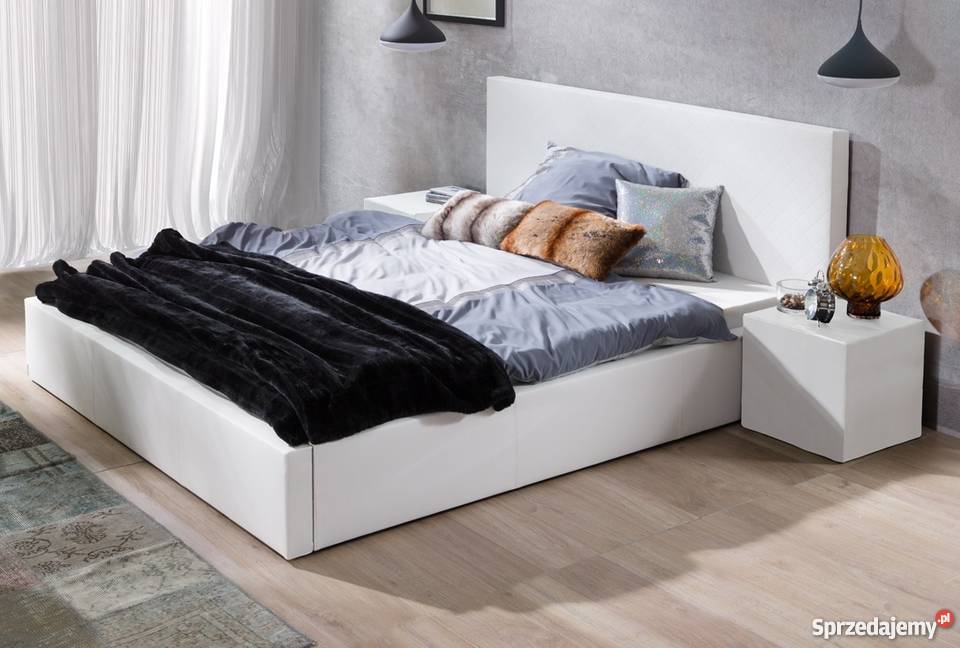 nowoczesne łóżko tapicerowane z materacem Łóżka, wersalki i sofy sprzedam