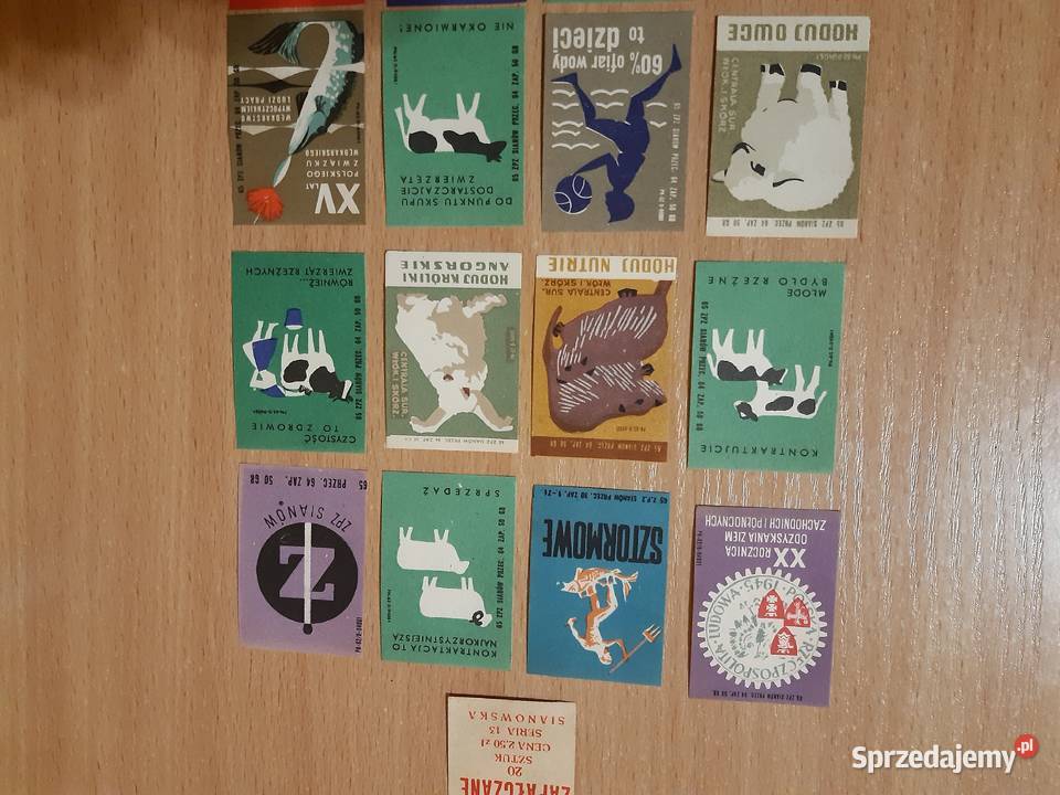Stare etykiety zapałczane z PRL 1965 podkarpackie Rudnik nad Sanem sprzedam