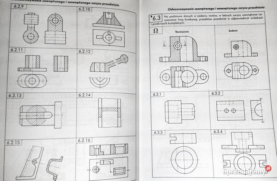 Zbiór zadań z rysunku technicznego mechaników Chełm sprzedam