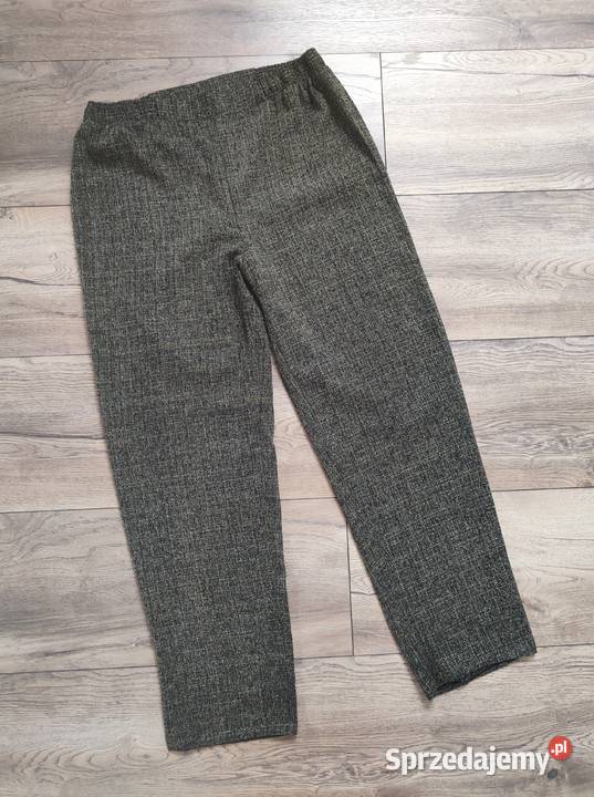 Materiałowe spodnie 40 42 Vintage y2k love 80 90 żółty/złoty Spodnie Jasło sprzedam