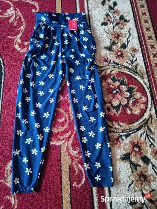 Spodnie w kwiaty 36 Nowe Spodnie mazowieckie Wołomin
