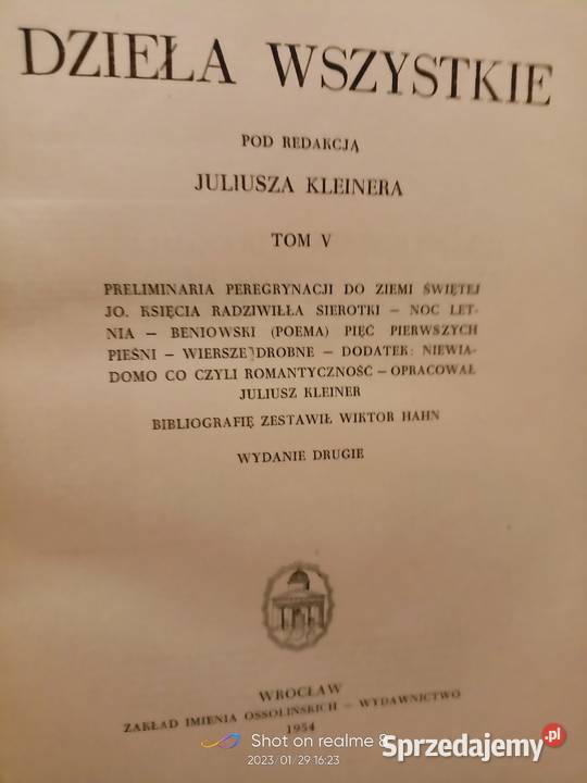 Dzieła wszystkie Słowackiego ekskluzywne wydanie Warszawa