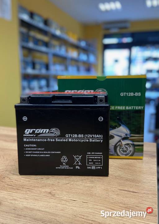 Akumulator motocyklowy GROM GT12BBS YT12BBS 12V kujawsko-pomorskie Grudziądz sprzedam