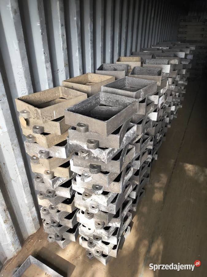 Złom aluminium (odlew) – aluminiowe skrzynki formierskie 3500 kg / Hurt Mykanów