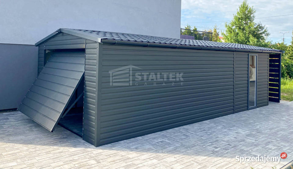 Garaż blaszany 4x6m wiata 1m brama drzwi okno Bydgoszcz
