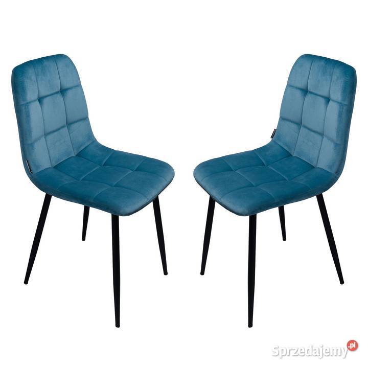 Zestaw 2 krzesło tapicerowane welurowe do salonu Poznań sprzedam