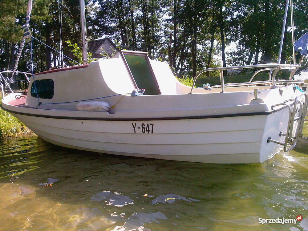 Jacht żaglowy KORMORAN łódź kabinowa przyczepa podlaskie Augustów