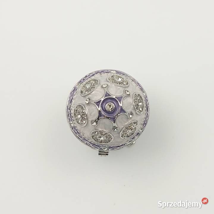 Jajko jajo faberge pojemniki szkatułka fioletowe
