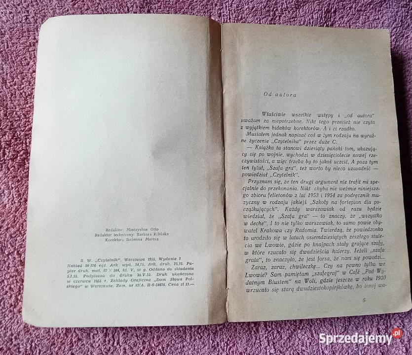 Wiech Szafa gra Czytelnik 1955 r Wydanie I wielkopolskie Koźminek